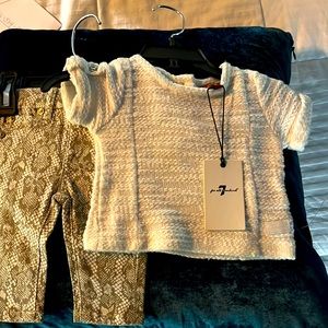 Baby size 0-3 month NWT  7 for all man Kind outfit